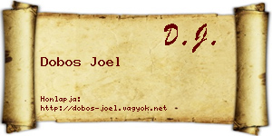 Dobos Joel névjegykártya