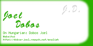joel dobos business card
